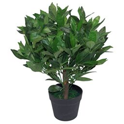 Leaf Design UK Artificial Realistic Bay Laurel Topiary Ball Tree,Green,50cm