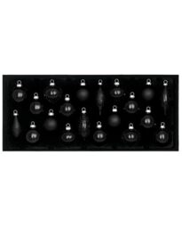 Black Glass Baubles, 20 Pack