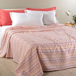 Caleffi Optical Art Single Bedspread 1006784 50% Cotton 50% Polyester, 170 x 260 cm, Orange