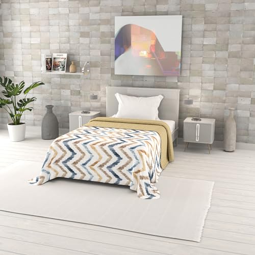 Italian Bed Linen Fantasy Printed Summer Duvet, Polyester Filling, Hippy, 220 x 270 cm