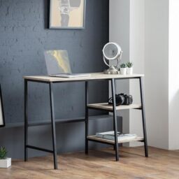Julian Bowen Tribeca Desk with Shelves, Sonoma Oak Effect - H72xW104xD45cm