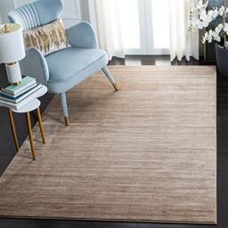 Safavieh Glam Solid Color Indoor Woven Rectangle Area Rug, Vision Collection, VSN606, in Light Brown, 155 X 229 cm for Living Room, Bedroom or Any Indoor Space