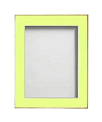 Frame Company Watson Beech Picture Photo Frame fitted with Perspex, 20x16 inch with Lemon Bon Bon Mount for image size A3
