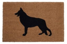 Premier Housewares German Shepherd Coir Doormat door mats indoor - Weather-Resistant, Non-Slip large door mat, Durable Indoor/Outdoor Welcome Mat, 40x2x60 cm