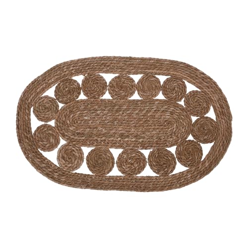 WELL HOME MOBILIARIO & DECORACIÓN Oval Cattail Leaf Rug 80x50cm