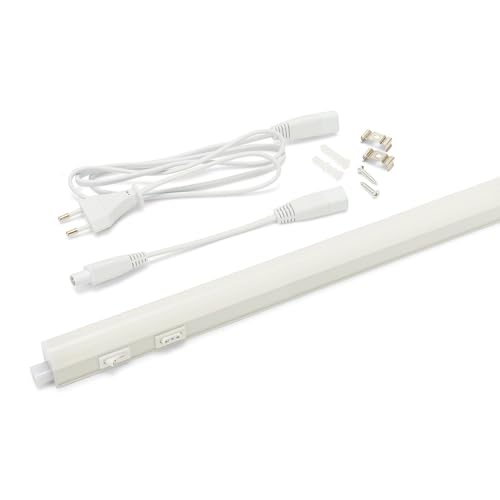 14W LED batten, 1600 lumen under-cabinet light, 1173mm. LED light extendable up to 120W. 3 selectable light colors: warm light, natural light, cold light. For kitchens, suspended ceilings, closets,
