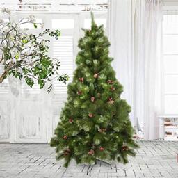 6ft Elegant Artificial Christmas Tree with Pine Cone & Red Berries Indoor Xmas Home Decor