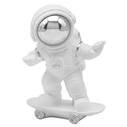 The Leonardo Collection Astronaut Kick Flip Decor Figurine - Space Explorer Theme, Skateboard Pose, Decorative Display Piece, Modern Accent, Collectible Design, Gift Choice