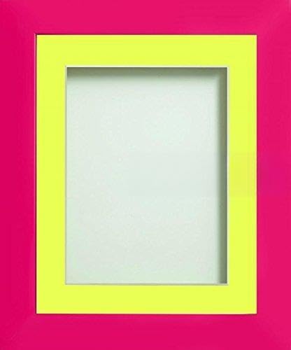 Frame Company Candy Range Hot Pink Picture Photo Frames with Lemon Bon Bon Mount *Choice of Colours*