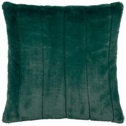 Paoletti Empress Cushion Cover – Soft Faux Fur Velvet Decorative Cushion Case with Concealed Zip for Elegant Home Styling (Emerald - 45x45cm)