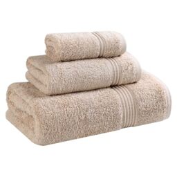 Superior Collection 100% Premium Long-Staple Combed Cotton 3-Piece Towel Set, Taupe