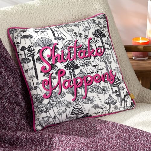 furn. Shiitake Piped Velvet Cushion Cover