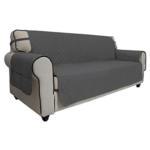 Easy-Going Sofa Slipcover Oversized Sofa Cover Waterproof Couch Cover Furniture Protector Cover Pets Covers Washable Non-Slip Fabric Pets Kids Children Dog Cat (Oversized Sofa, Dark Gray)