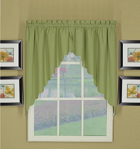 "Today's Curtain Swag Pair, Sage, 60"" W x 38"" L (Pack of 1)"