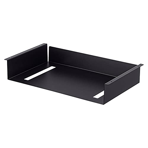 YAMAZAKI 5482 TOWER Under-Table Shelf, black, Steel, Minimalist, 44 x 24.5 x 7 cm