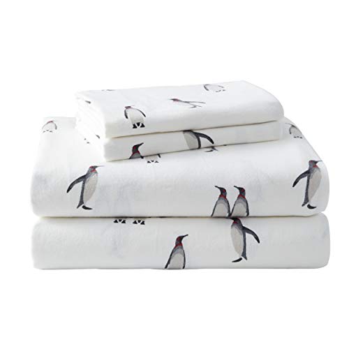 Eddie Bauer Warm Breathable Cotton Flannel Bedding with Deep Pockets, Brushed for Extra Softness, Cozy Home Decor, Oeko-Tex Certified, Rookeries, Full