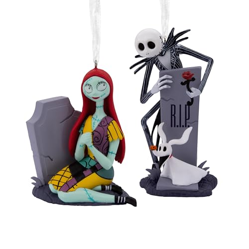 Hallmark Storied Moments, Jack Skellington & Sally Hanging Christmas Ornament, Disney The Nightmare Before Christmas, Tree Decoration