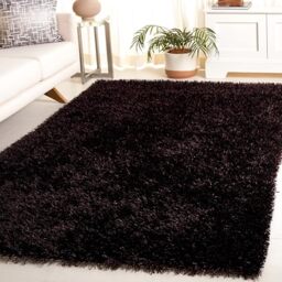 Safavieh Shaggy Indoor Woven Runner Area Rug, New Orleans Shag Collection, SG531, in Chocolate / Chocolate, 152 X 244 cm for Living Room, Bedroom or Any Indoor Space