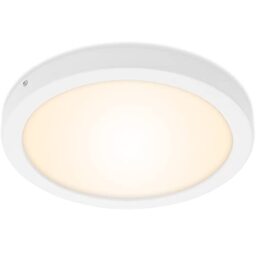 Briloner Leuchten - LED Surface-Mounted lamp, Ceiling lamp, Ceiling Light 21 watts, 2,000 lumens, 4,000 Kelvin, Round, Matte Chrome, 300x32mm (DxH)