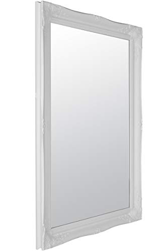 3FT6 X 2FT6 WHITE FRAMED BEVELLED WALL MIRROR NEW Beautiful Ornate Design Shabby Chic Over Mantle Big Wall Mirror. GL28