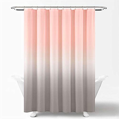 "Lush Decor Umbre Fiesta Shower Curtain, 72"" x 72"", Blush and Gray, 72"" W x 72"" L (Pack of 1)"