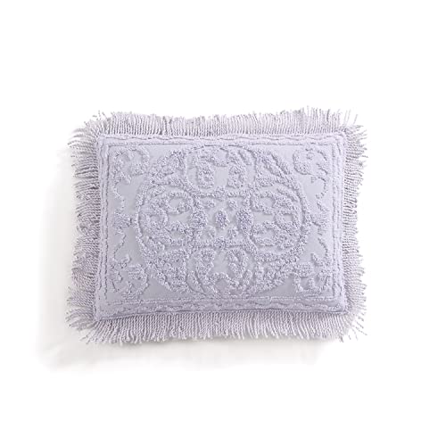 Beatrice Home Fashions Medallion Chenille Pillow Sham, Standard, Lavender