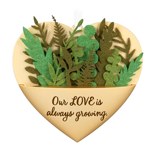 Hallmark Keepsake Christmas Ornament 2024, Growing in Love, Metal & Fabric, Gift for Couple