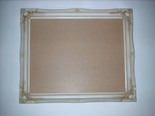 IVORY Shabby Chic Antique Style Rectangular Poster PICTURE FRAME complete with Premium Quality Pilkington's Glass - Glass Size: 16 inches x 20 inches (40cm x 50cm)