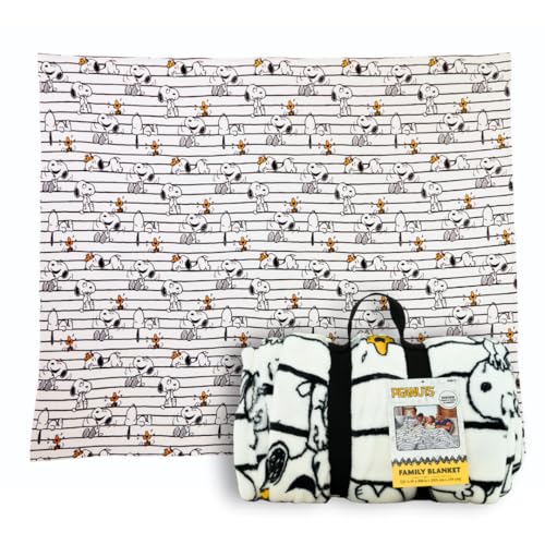 Franco Peanuts Snoopy Bedding Super Cozy Oversized Family Size Blanket, 120 in x 108 in, (Officially Licensed Product) Collectibles