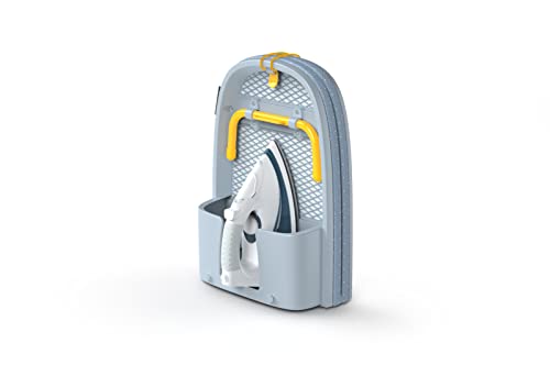 Joseph Joseph Pocket Folding Space-Saving, Compact table-top Ironing Board Regular, Grey/Yellow