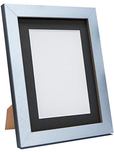 Q7 Picture Photo Frame, Silver with Black Mount, 45 x 30 cm Image Size 14 x 8 Inch