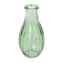 Talking Tables Green Glass Bud Vase for flowers, stylish single stem elegant wedding table centrepiece decorations window sill decor, garden parties, summer dining, mantle styling, and gifting 14cm