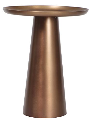 ASPECT Klara Metal Side Drink Table,Antique Brass, Iron, 41 dia x53.5(H) cm, metallic