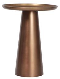 ASPECT Klara Metal Side Drink Table,Antique Brass, Iron, 41 dia x53.5(H) cm, metallic