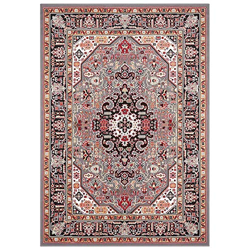 Nouristan Skazar Isfahan Oriental Short Pile Rug Skazar Isfahan 80 x 150 cm grey