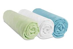 Fitted Sheet 32 x 72 cm for Moses Basket (Set of 3) - 100% Cotton - Compatible with Oval Mattress for Carrycot, Pram, Moses Basket - Stretchy - Brand Easy Dort - Oeko Tex - Made in Europe