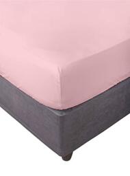 Miracle Home. Fitted Sheet, Elastic, Soft, Comfortable, Anti-Pilling. Cotton 50% 50% Polyester. Pink. 105 x 200 cm