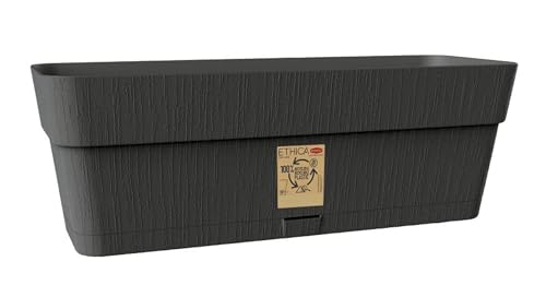Stefanplast Planter ETHICA 50 cm Graphite C/RIS Water, As shown in the photo