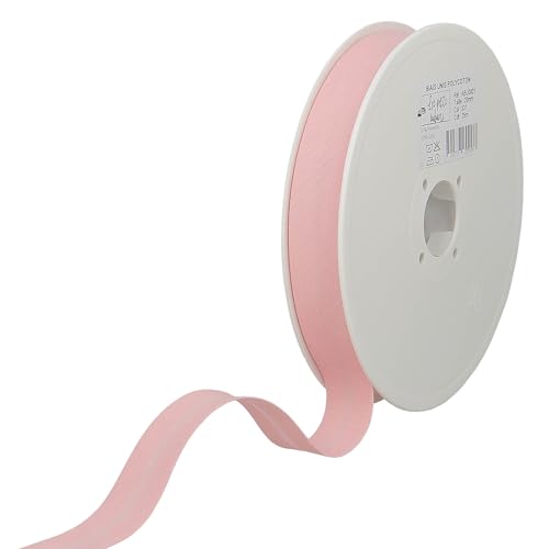 Les Petits Rubans Bias Binding - 20mm Wide, Folded 10mm, 25m Roll, 50% Cotton 50% Polyester, Edge for Sewing, Banners, Upholstery, Furniture, Piping, Clothing, Blankets