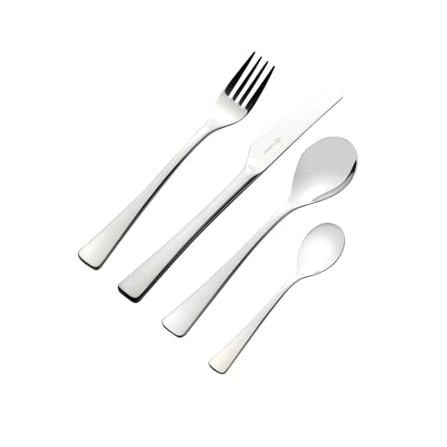 Viners Darwin Cutlery Set-Premium 18/10 Stainless Steel - Set of 16 Pieces- Silver Mirror Finish - Serves 4 -Dishwasher Safe - Gift Boxed Dinnerware