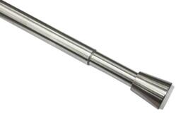 Gardinia Tension Rod, Extendible, Curtain Pole without Drilling or Screwing Stainless Steel, Diameter 23/26 mm, Length 65-100 cm