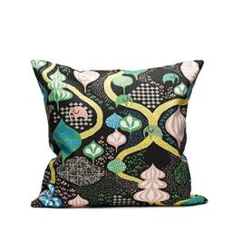 Littlephant Decoration Cushion 50 cm x 50 cm - Saga Forest - Black/Multi