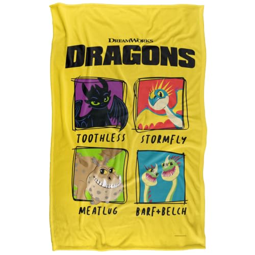 Doodle Dragon Characters Silky Touch Super Soft Throw Blanket 91 x 147 Cm