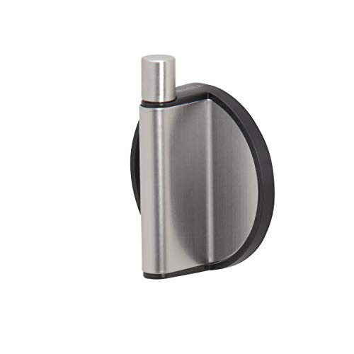 Tiger Tune, Towel hook Brushed stainless steel/Black, 25x54x65mm