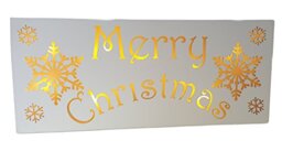 Suki Gifts International Ff Merry Christmas Light-Up Plaque, White