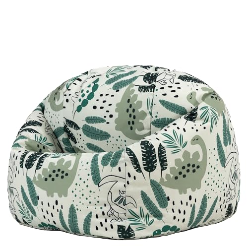icon Dinosaur Kids Bean Bag, Kids Bean Bag Chair with Filling Included for Girls and Boys, Childs Chair, Beanbags for Children, Dinosaur Gifts, Nursery Décor, Playroom Décor, Bedroom Accessories