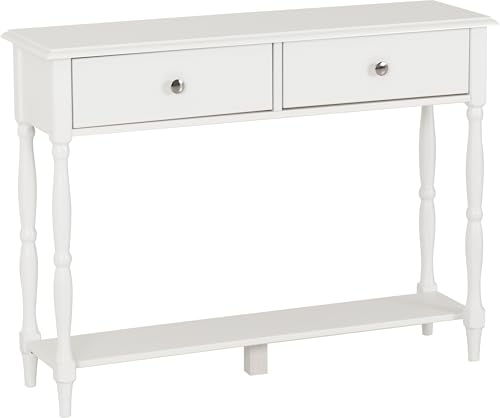 Seconique Stratford 2 Drawer Console Table in White