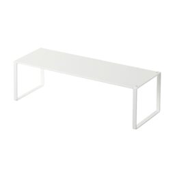 YAMAZAKI 2572 FRAME Extendable Shoe Rack, white, Steel, Minimalist, 34～60 x 12 x 10 cm