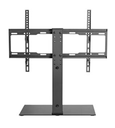 Alphason TV Stand, Stainless Steel, Black, 37-60
