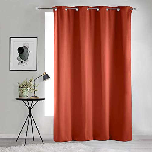 Douceur d'Intérieur Eyelet Curtains Orange 135 x 280 cm